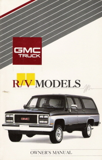 1991 GMC R/V Models Owner's Manual