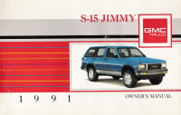 1991 GMC S-15 Jimmy Owner's Manual
