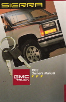 1992 GMC Sierra Owner's Manual