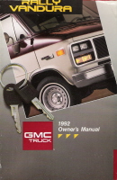 1992 GMC Rally Vandura Owner's Manual