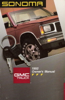 1992 GMC Sonoma Owner's Manual