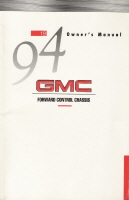 1994 GMC Forward Control Chassis Owner's Manual