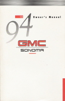 1994 GMC Sonoma Owner's Manual