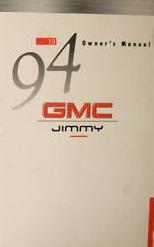1994 GMC Jimmy Owner's Manual