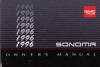 1996 GMC Sonoma Owner's Manual