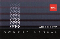1996 GMC Jimmy Owner's Manual