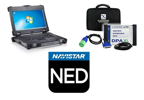 International Navistar Engine Diagnostics Software on Dell Rugged Military XFR-E6420 & DG Tech DPA-XL Adapter
