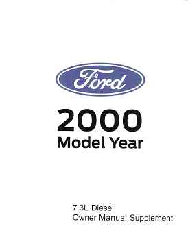 2000 Ford 7.3L Powerstroke Owners Guide Supplement
