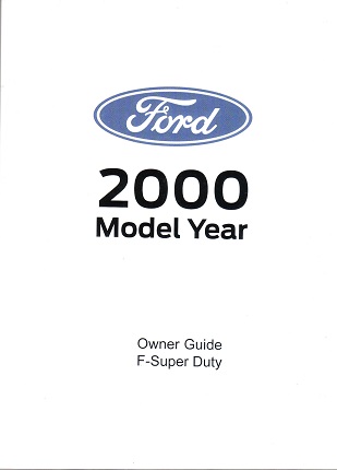 2000 Ford F250, F350, F450 & F550 Owner's Manual