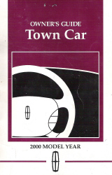 2000 Lincoln Town Car Owner's Manual with Case
