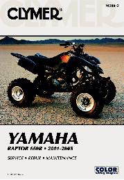 2001 - 2005 Yamaha Raptor 660R Clymer ATV Service, Repair, Maintenance Manual
