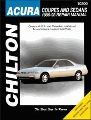 1986 - 1993 Acura Coupes and Sedans Chilton's Total Car Care Manual