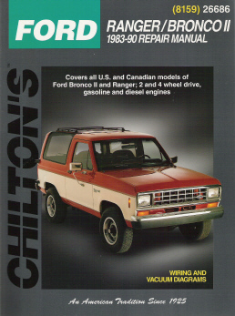 1983 - 1990 Ford Manual: Ranger & Bronco II Chilton's Total Car Care Manual