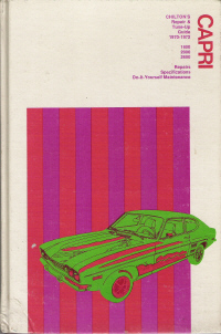 1970 - 1972 Mercury Capri 1600, 2000, 2600 Chilton's Repair Manual