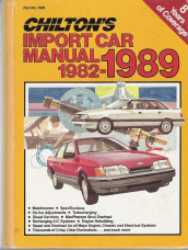1982 - 1989 Chilton's Import Auto Repair Manual