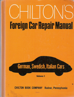 1959 - 1971 Chilton's Foreign Car Repair Manual-  German, Swedish, Italian