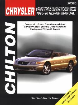 1995 - 1998 Chrysler Dodge Cirrus Stratus Sebring Avenger Breeze Chilton Manual