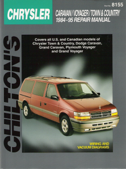 1984 - 1995 Chrysler Town Country Dodge Caravan Plymouth Voyager Chilton Manual