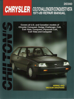 1971 - 1989 Dodge Colt Challenger Conquest Vista Chilton's Total Car Care Manual