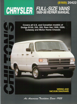 1989 - 1998 Dodge & Plymouth Vans Chilton's Total Car Care Manual