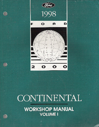 1998 Lincoln Continental Factory Workshop Manual - 2 Volume Set