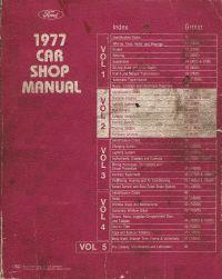 1977 Ford Cars Factory Shop Manual, 5 Volume Set - Softcover