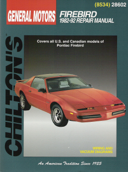 1982 - 1992 Pontiac Firebird, Chilton's Total Car Care Manual