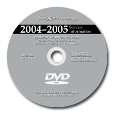 2004 - 2005 Model Years Ford / Lincoln / Mercury Cars: Factory Service Information DVD-ROM