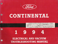 1994 Lincoln Continental  Factory Electrical and Vacuum Troubleshooting Manual