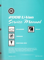 2008 Chevrolet Uplander, Pontiac Montana SV6, Buick Terraza & Saturn Relay Factory Service Manual
