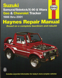 1986 - 2001 Suzuki Samuri Sidekick X-90 Vitara Geo Tracker 4 Cyl. Haynes Manual