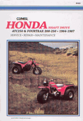 1984 - 1987 Honda Shaft Drive ATC 250, Fourtrax 200 250 Clymer ATV Repair Manual