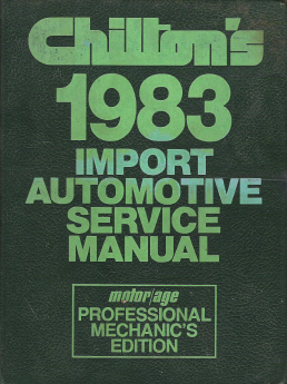 1976 - 1983 Chilton's Import Auto Service Manual, Shop Edition