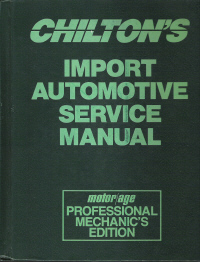 1982 - 1989 Chilton's Import Auto Service Manual, Shop Edition