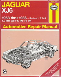 1968 - 1986 Jaguar XJ6 Series 1, 2 & 3 Haynes Repair Manual - used 