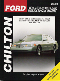 1988 - 2000 Lincoln Coupes & Sedans Chilton's Total Car Care Manual