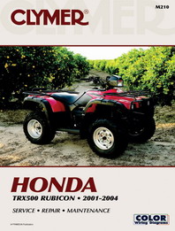 2001 - 2004 Honda TRX500 Foreman, Rubicon Clymer ATV Service Repair Manual