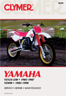 1985 - 1987 Yamaha YZ125 & YZ250,  1985 - 1990 YZ490 Clymer Repair Manual