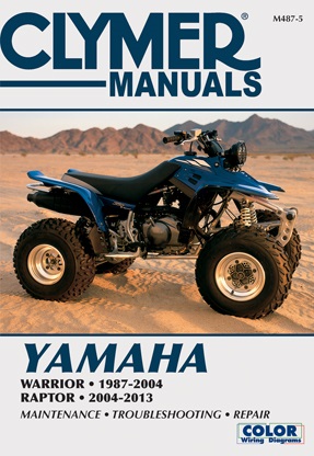 2004-2013 Yamaha YFM350S Raptor & 1987-2004 YFM350X Warrior Clymer ATV Service, Repair, Maintenance Manual