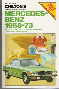 1968 - 1973 Mercedes Benz Chilton's Repair & Tune Up Guide Gas/Diesel Engines