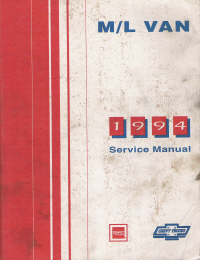 1994 Chevrolet GMC M/L Vans Astro & Safari Factory Service Manual