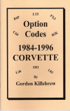 1984 - 1996 Chevrolet Corvette Option Codes