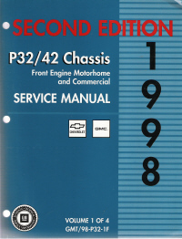 1998 Chevrolet & GMC P30, P32, P40 & P42 Motorhome & Commercial Chassis Service Manual - 4 Volume Set