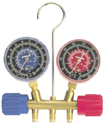 Two-Way Side Wheel Manifold Gauge Set with Hoses
