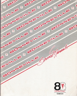 1988 Pontiac Bonneville Factory Service Manual