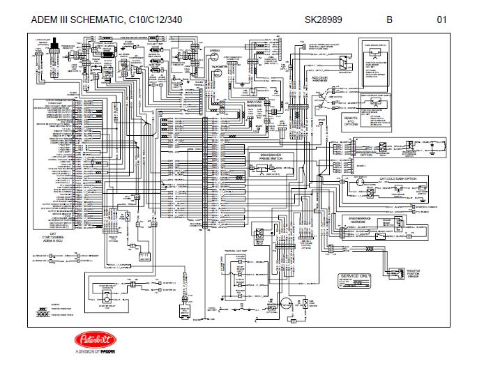 Caterpillar ADEM III (C10, C12, 3406E Engines) Complete Wiring Diagram Schematic