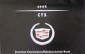 2006 Cadillac CTS / CTS-V Owner's Manual Portfolio