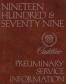 1979 Cadillac Service Manual Preliminary