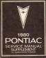 1980 Pontiac Service Manual Supplement