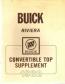 1982 Buick Convertible Top Supplement